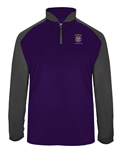 Badger - Ultimate SoftLock™ Sport Quarter-Zip Pullover - Embroidery-Purple/Graphite