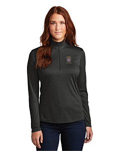 Sport-Tek ® Ladie's Endeavor 1/4-Zip Pullover-Black Heather