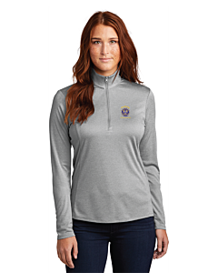 Sport-Tek ® Ladie's Endeavor 1/4-Zip Pullover-Light Heather Grey