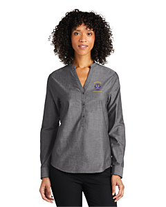 Port Authority® Ladies Long Sleeve Chambray Easy Care Shirt - Embroidery